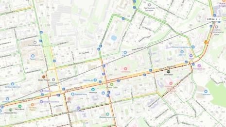 Во Владимире проспект Ленина встал в мертвой пробке из-за аварии