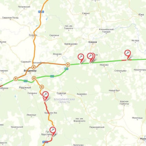Участки ремонта федеральных дорог во Владимирской области нанесли на карту