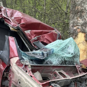 В Собинском районе человека зажало в улетевшей в кювет машине