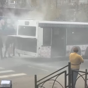 Во Владимире загорелся автобус с пассажирами