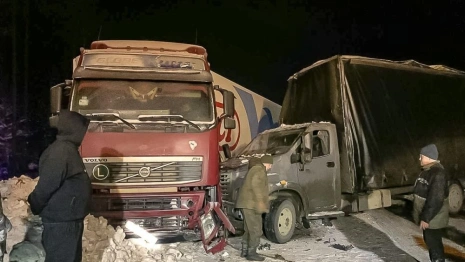 На Южном объезде Владимира столкнулись 3 большегруза