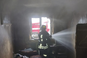 На пожаре в микрорайоне Заклязьменский во Владимире спасли человека