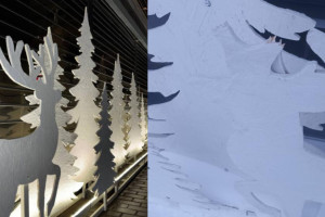 В Коврове вандалы разгромили новогодние декорации у пиццерии