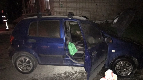 Во Владимире ночью у вокзала вспыхнула иномарка