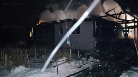 В поселке под Судогдой мощный пожар уничтожил частный дом