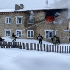В Киржачском районе загорелся 2-этажный жилой дом