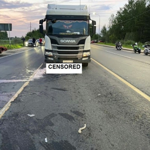 Под фуру с владимирскими номерами влетел ивановский мотоциклист 