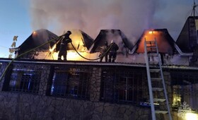 Стали известны подробности мощного пожара в кафе в Лакинске
