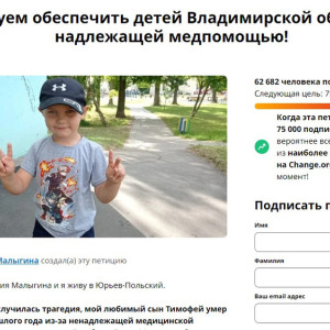 Петиция об отставке министра здравоохранения Владимирской области собрала 60 тыс. подписей