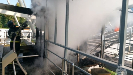 Появились фото тушения колеса обозрения во Владимире