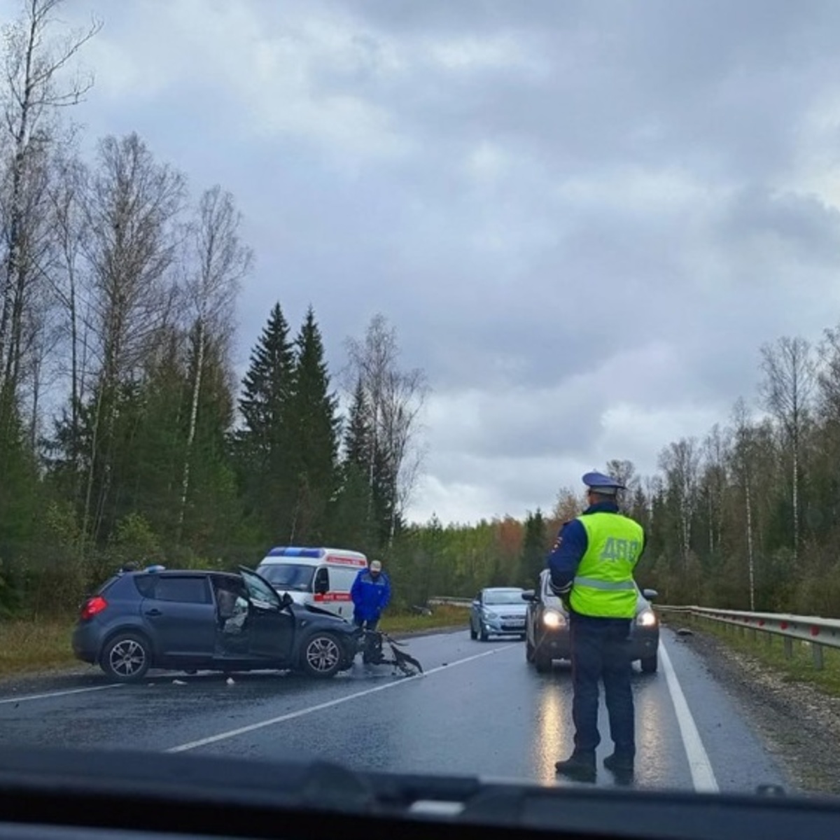 Под Гусь-Хрустальным у машины вырвало двигатель после ДТП - День во  Владимире