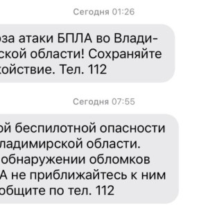 Владимирцам запретили приближаться к обломкам БПЛА после угрозы атаки 12 февраля