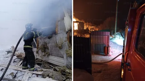 Во Владимирской области сгорел 2-квартирный дом