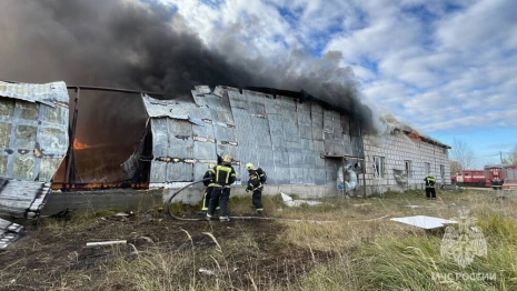 В Ковровском районе загорелась фабрика по производству дверей