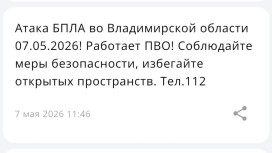 МЧС предупредило о работе ПВО во Владимирской области