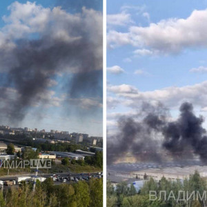 Во Владимире произошел мощный пожар на складах за «Ивановскими мануфактурами»