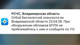 Во Владимирской области опасность атаки БПЛА длилась более 14 часов