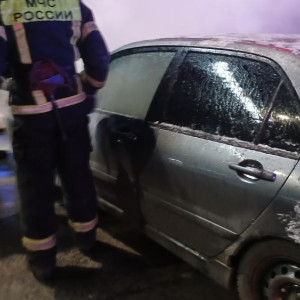 На улице Куликова в Муроме загорелась легковушка