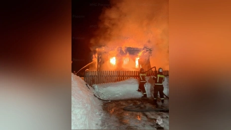 Во Владимирской области деревенский дом сгорел дотла 