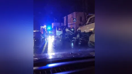 В Суздале водитель фургона протаранил полицейскую машину