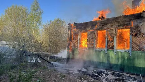 Жилой дом сгорел дотла во Владимирской области