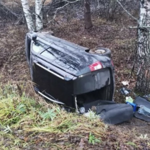 Пассажир попал в больницу после аварии с опрокидыванием в Гусь-Хрустальном районе