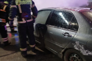 На улице Куликова в Муроме загорелась легковушка