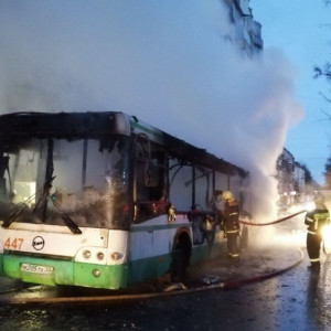 Во Владимире заменят сгоревший автобус