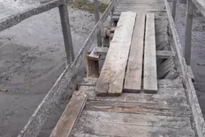 Под Юрьев-Польским развалилась единственная переправа через ручей