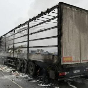 На Южном обходе Владимира вспыхнула фура