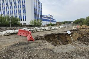 Во Владимире после дождя размыло Рпенский проезд
