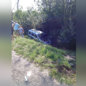 Под Владимиром легковушка улетела в кювет 