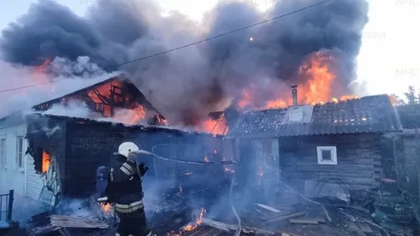 Во Владимире полностью сгорел частный дом на Лакина