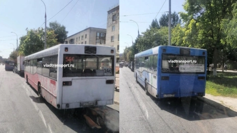 Во Владимире в Добром одновременно сломались два автобуса