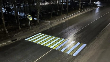 Во Владимирской области за год оборудовали 20 проекционных «зебр»