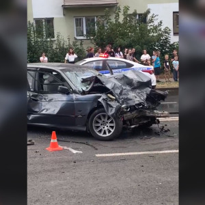 Момент превращения машин в месиво при ДТП во Владимире попал на видео