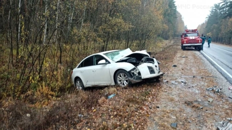 Во Владимирской области иномарку искорежило в ДТП
