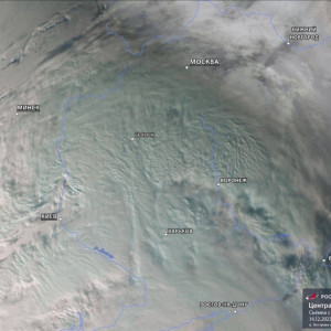 Роскосмос показал, как выглядит принесший снегопад во Владимирскую область циклон Ваня
