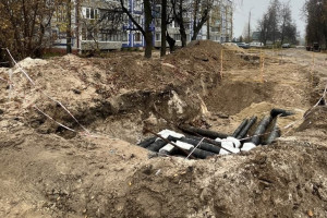 В Коврове подрядчик оставил разрытую землю после реконструкции теплосетей