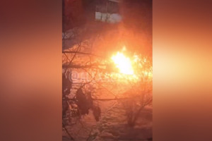 В районном центре Владимирской области сгорела машина