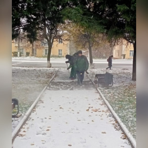 Владимир за ночь засыпало снегом