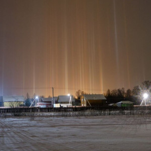 В рождественскую ночь в небе над Владимирской областью появились световые столбы