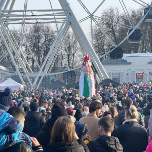 Во Владимире сожгли чучело Масленицы