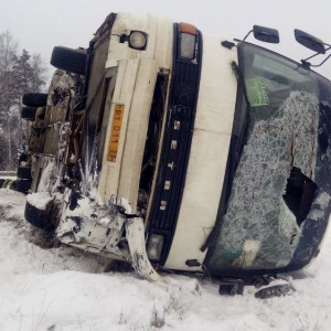 В Нижнем Новгороде перевернулся автобус из Мурома с 11 пассажирами
