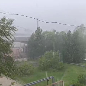 Град и ливень обрушились на Киржач