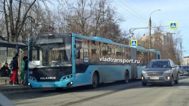 Во Владимире на маршрут вышел автобус-гармошка