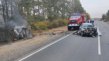 На трассе под Муромом произошло ДТП с пожаром
