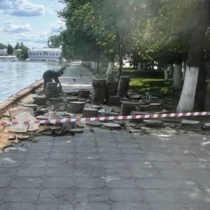 В Гусь-Хрустальном стартовало благоустройство набережной у озера