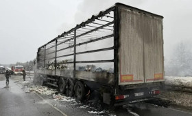 На Южном обходе Владимира вспыхнула фура