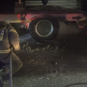 На М-7 в Собинском районе грузовик оказался охвачен огнем